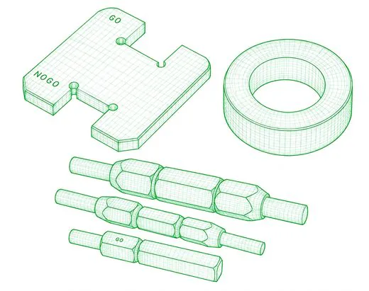 Gauge wireframe illustration